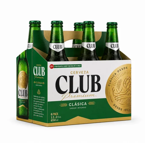 SIX PACK CLUB VERDE BOTELLA DESCARTABLE
