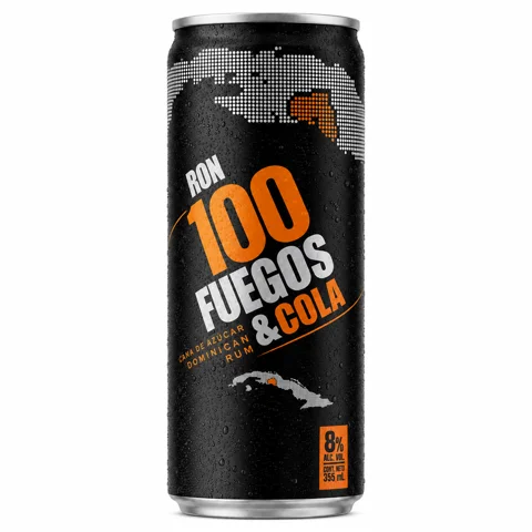 100 FUEGOS RON COLA LATA